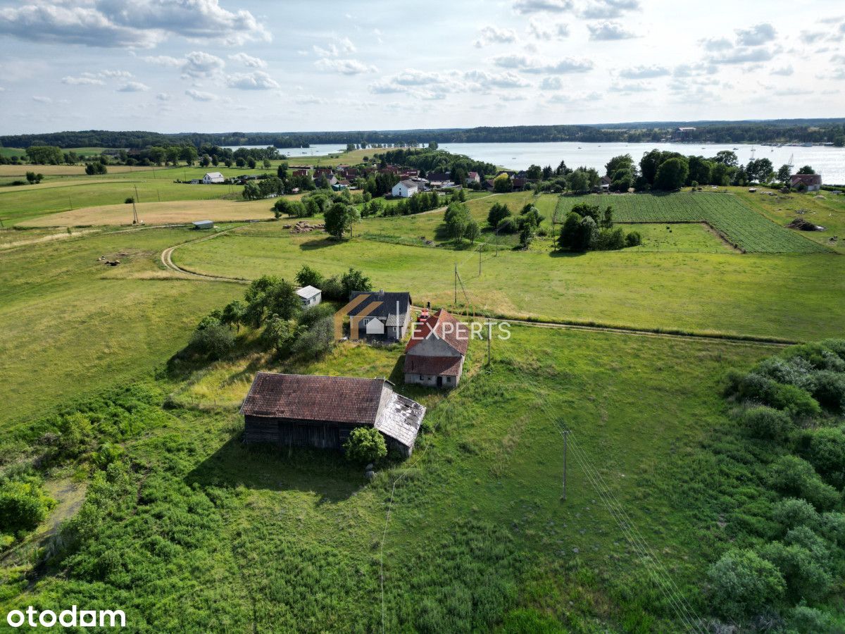 Gospodarstwo rolne plus 14 działek. 500m-Jezioro