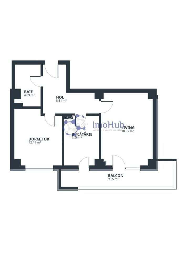 Bloc Nou - Ap. 2 camere, decomandat, etajul 2 - Imagine principală: 4/4