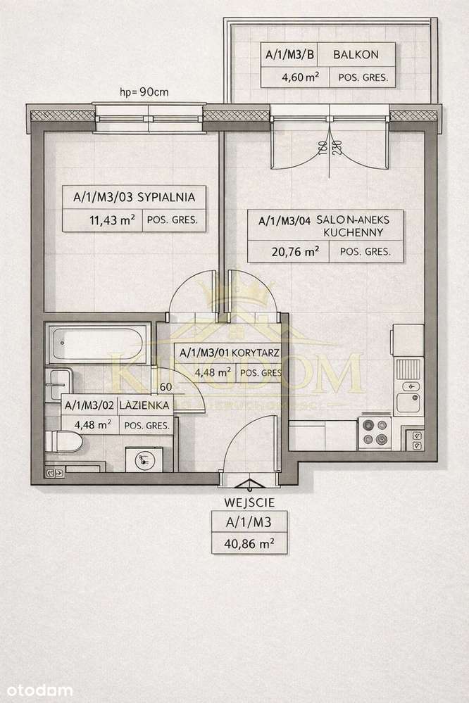 Mieszkanie 41 m2 + piwnica + miejsce parkingowe-2