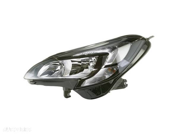 Far Opel Corsa E, 11.2014-, fata, stanga/dreapta, cu LED daytime running light; H7+H7+PSY24W; electric; cu motor; - 1