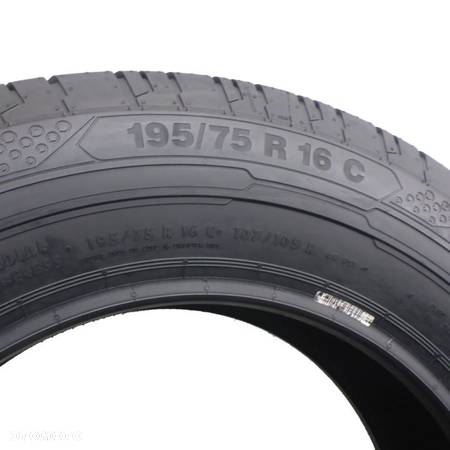 4 x CONTINENTAL 195/75 R16C 107/105R ContiVanContact 200 Lato 2021 Jak Nowe - 7