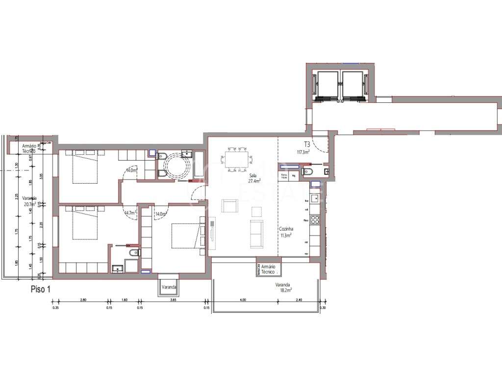 Apartamento T3 Quinta da Portela-4