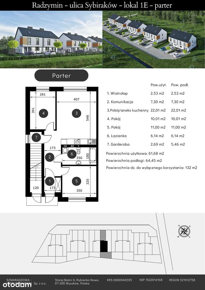 GOTOWE  mieszkanie  61.68 m2. Duży ogródek 83 m2 !!! - Pełny obrazek: 4/9