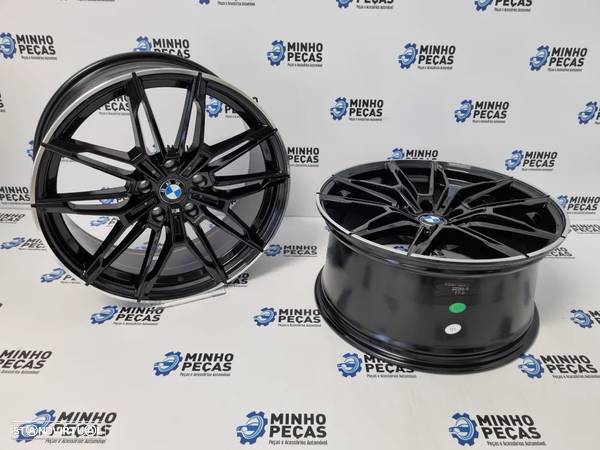 Jantes BMW G20 M3 em 20 (5x120) Preto Brilho Lip Polido - 4