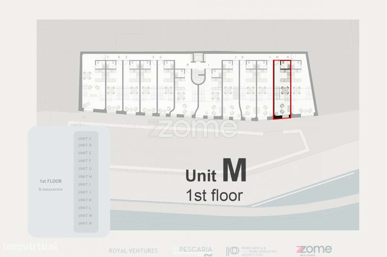 Apartamento T1 Cais da Pescaria Gaia (Fração D vista rio) - Grande imagem: 2/23