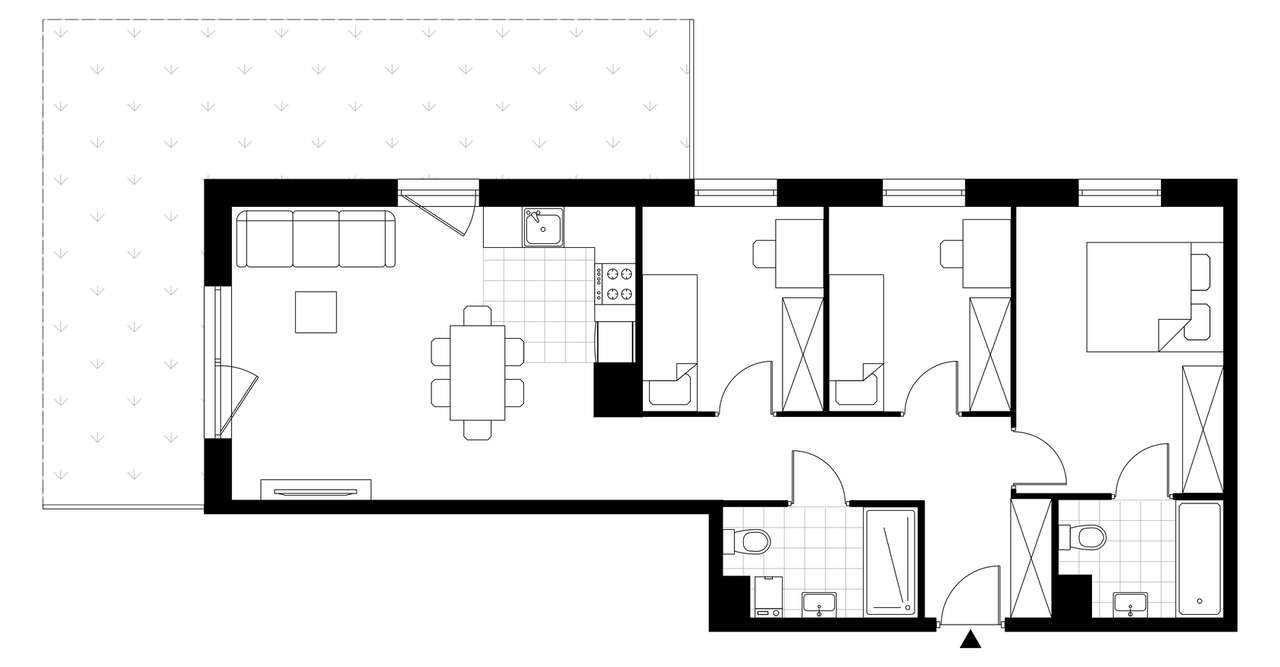 Nova Dworcowa | mieszkanie 4-pok. | B.0.54 - Pełny obrazek: 4/9
