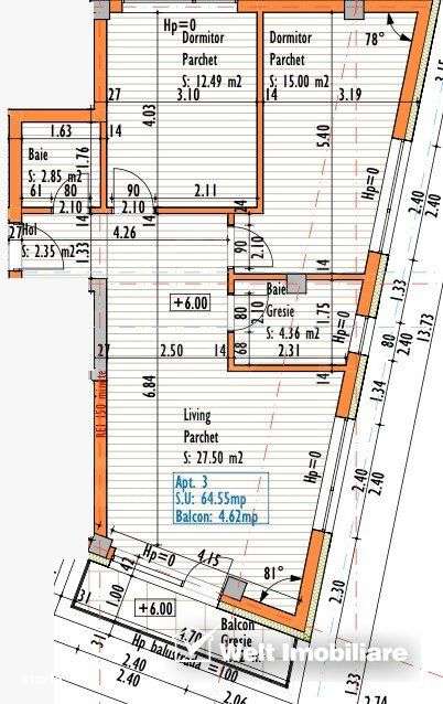 Apartament 3 camere | Grigorescu | zona str. Eremia Grigorescu - Imagine principală: 2/2