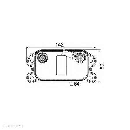 Radiator racire ulei motor, termoflot OEM/OES (Behr) Volvo C30, 10.2006-2012, Volvo C70, 03.2006-2013, motor 2.4 D5, 120/132 kw, diesel, 142x80x64 mm, din aluminiu - 1