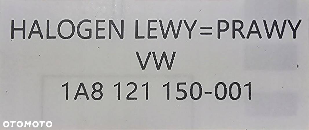 NOWA REFLEKTOR LEWY=PRAWY VW CADDY I GOLF I TRANSPORTER T2 - 1A8 121 150-00 - 6