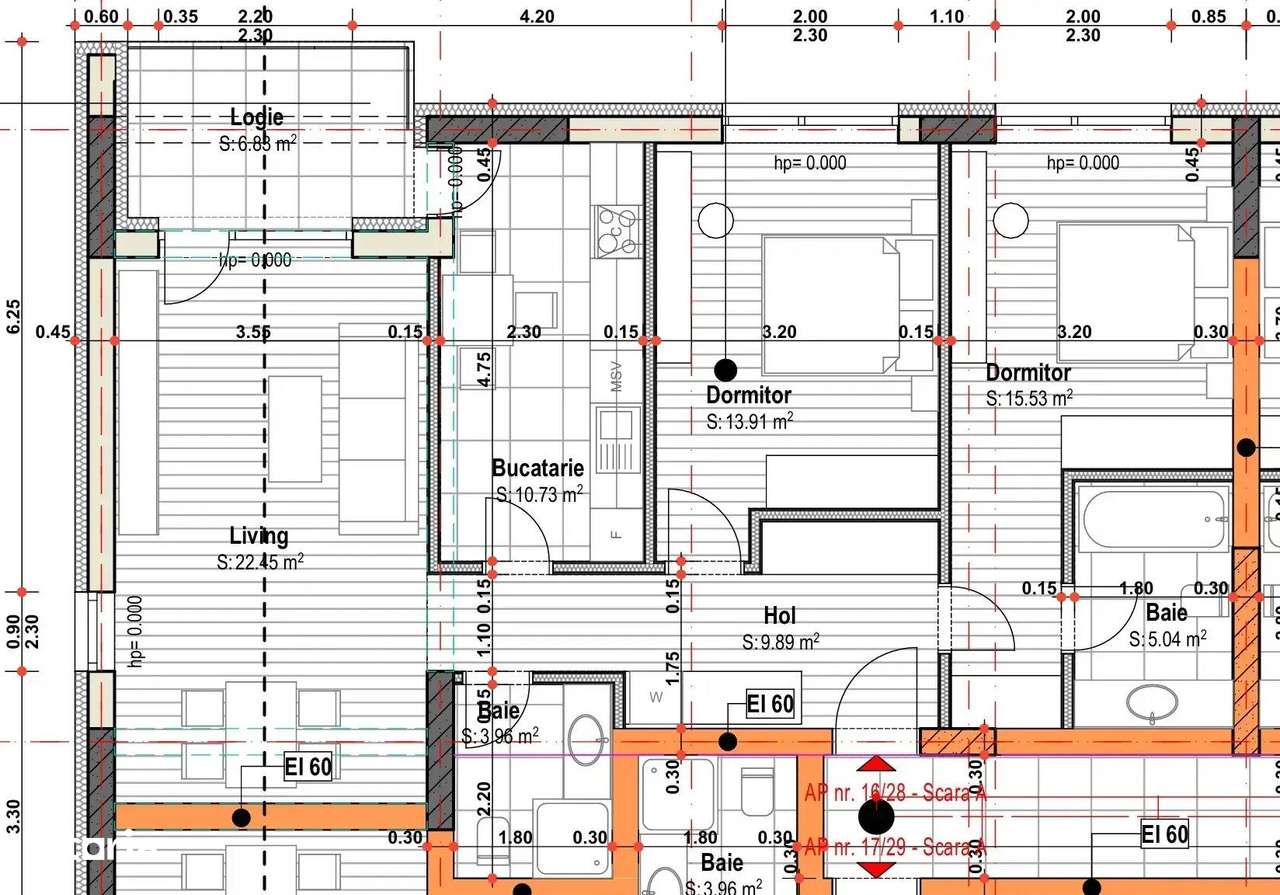 Apartament 3 camere / 82 mp Utili / 1 Decembrie 1918 / 3 etaje / NOU - Imagine principală: 2/14