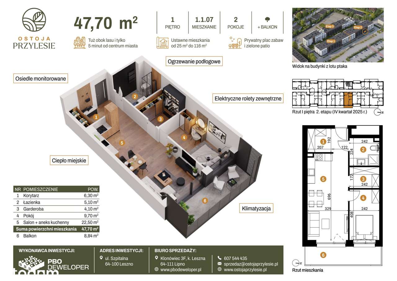 Ostoja Przylesie | mieszkanie 2-pok. | 1_1_07 - Pełny obrazek: 2/9