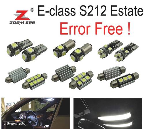 KIT COMPLETO DE 26 LÂMPADAS LED INTERIOR PARA MERCEDES E CLASE S212 ESTATE WAGON E200 E250 E300 E35 - 1