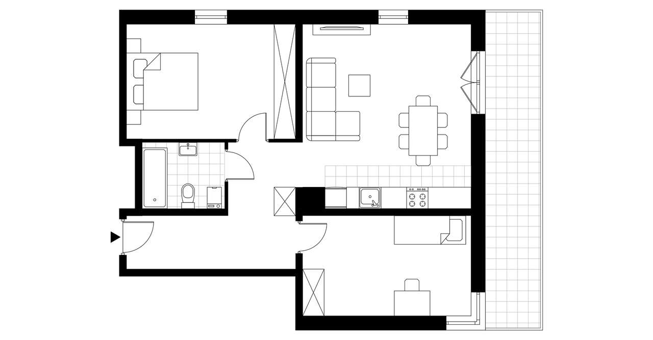 3-pokojowe mieszkanie 67m2 + balkon Bezpośrednio - Pełny obrazek: 3/7
