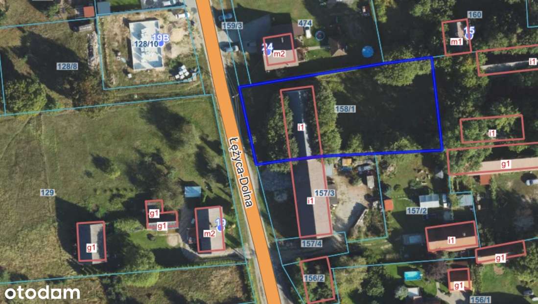 Działka budowlana 1654 m2 -stodoła -media - Zielona Góra -Łężyca.-2