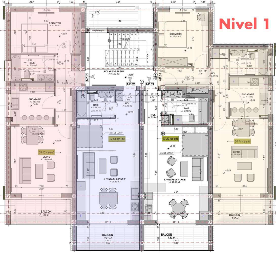 Apart. cu 2 cam. pe două nivele - Vila design modern în Cristian-Sibiu-6