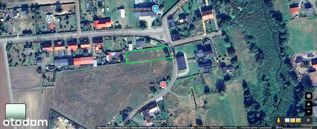 Ładna działka o pow. 1380m2 - Czarków (Wielowieś) - Pełny obrazek: 4/4