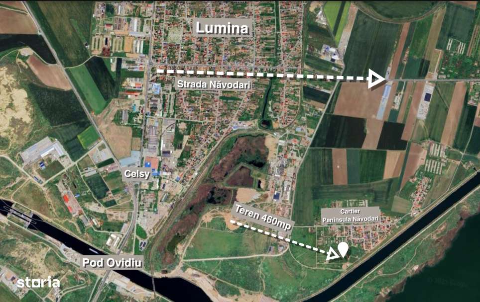 Teren intravilan 460mp - Lumina/Peninsula Navodari - Comision 0% - Imagine principală: 3/4