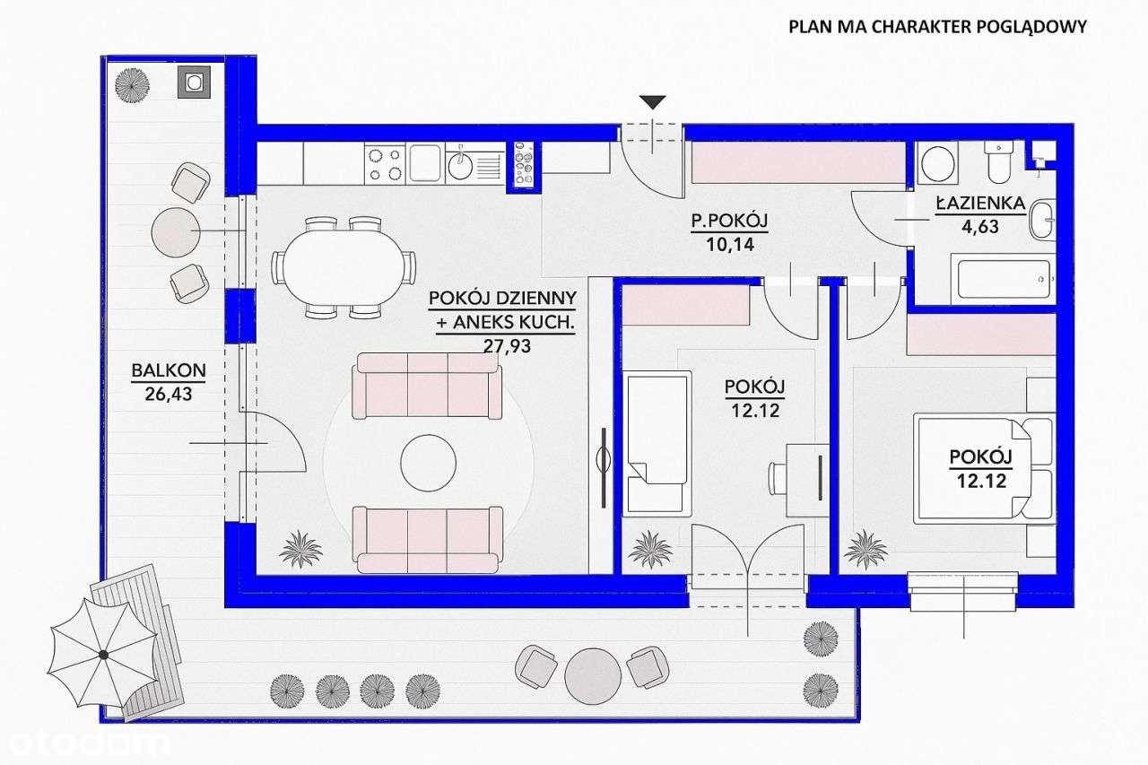 ## Blok z windą ## garaż ## taras 26m2 ##-18
