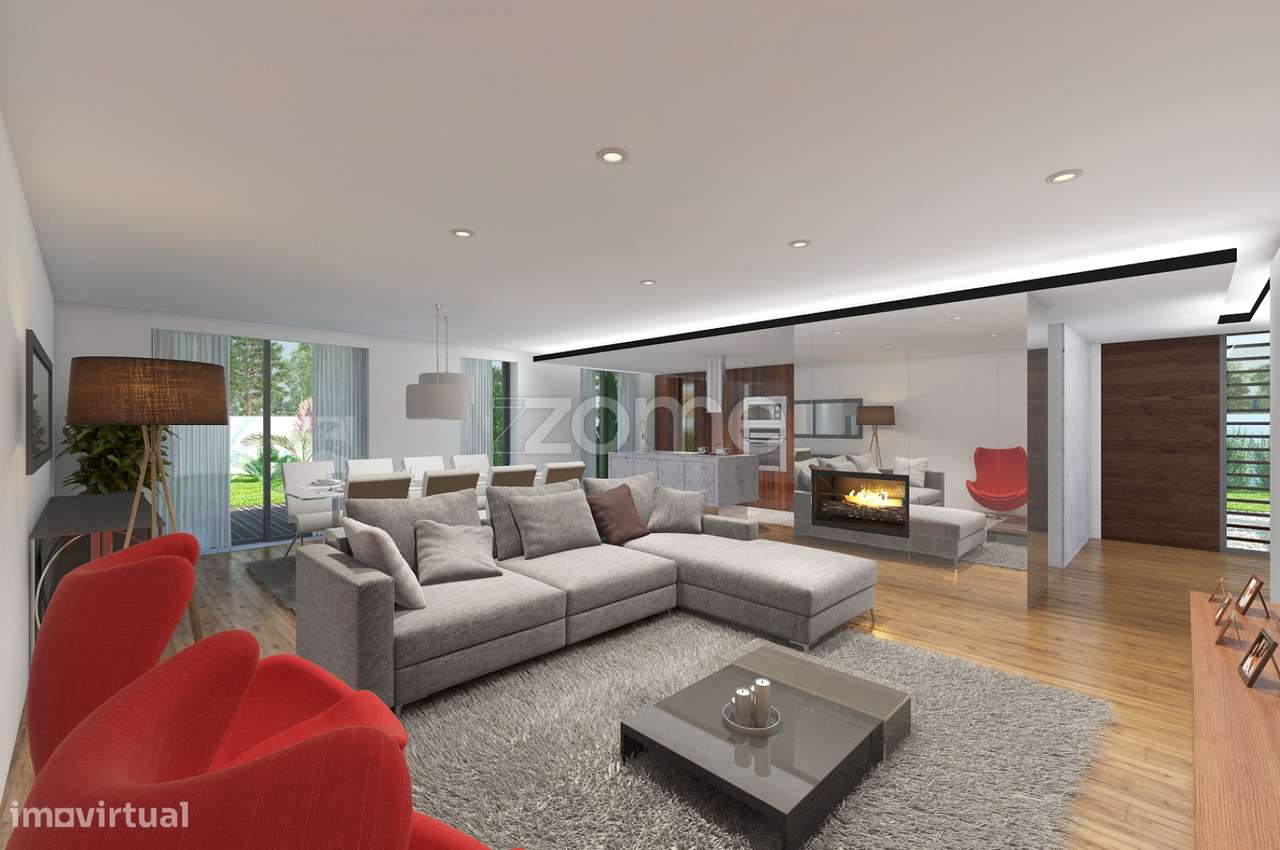 Moradia T3 +1 Térrea c/Piscina, lote com 611 m2, Água Longa, Stº Ti... - Grande imagem: 1/30