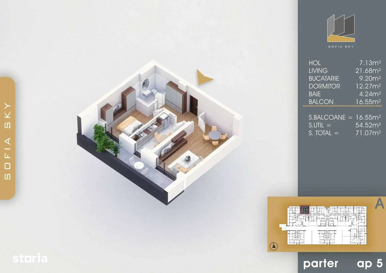 2 Camere Terasa 15 mp PROIECT NOU/10 min Metrou Nicolae Teclu / Parter - Imagine principală: 4/6