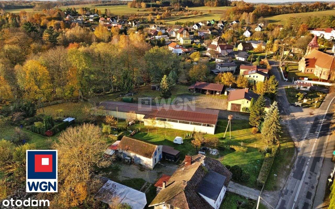 Dom, warsztat, hala mag., Barcino, działka 5000m2-1