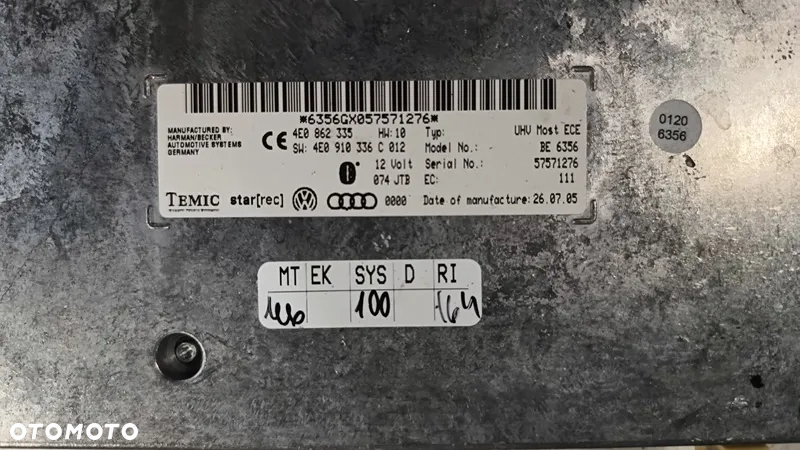 AUDI A6 C6 06r MODUŁ STEROWNIK BLUETOOTH 4E0862335 - 2