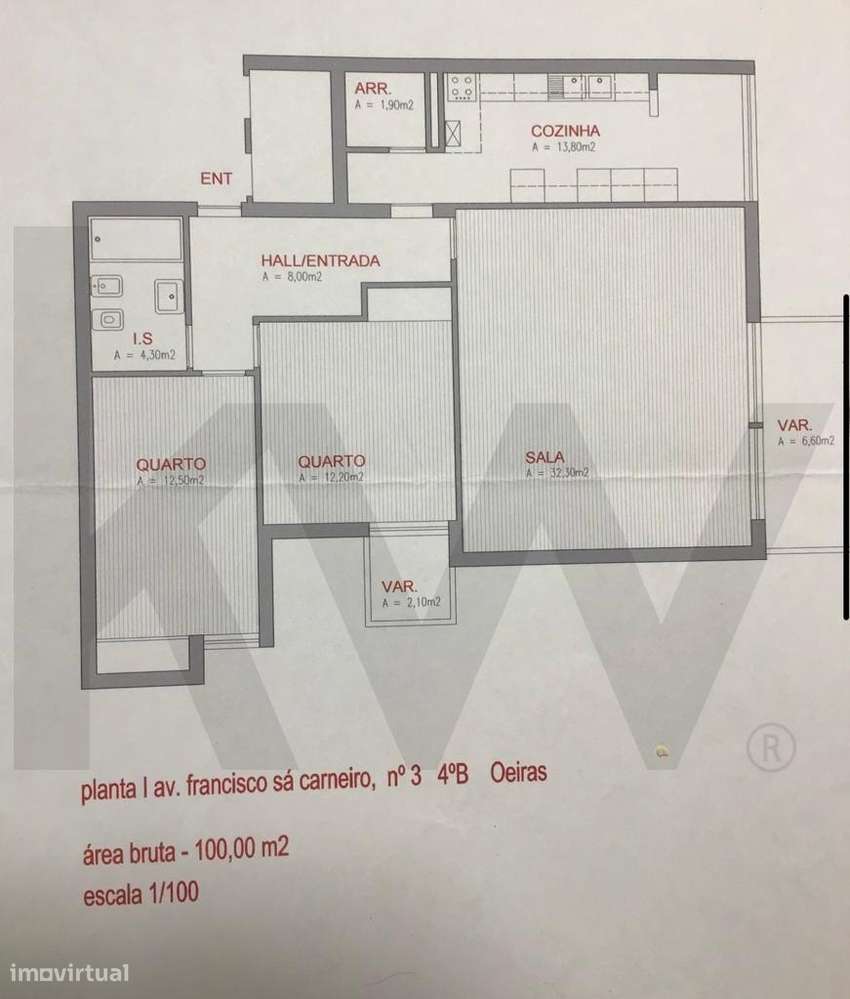 Apartamento T2 na Av. Dr. Francisco Sá Carneiro - Moinho das Antas - O-22