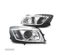 FAROIS FRONTAIS PARA OPEL INSIGNIA 08-13 LED FUNDO CROMADO - 1