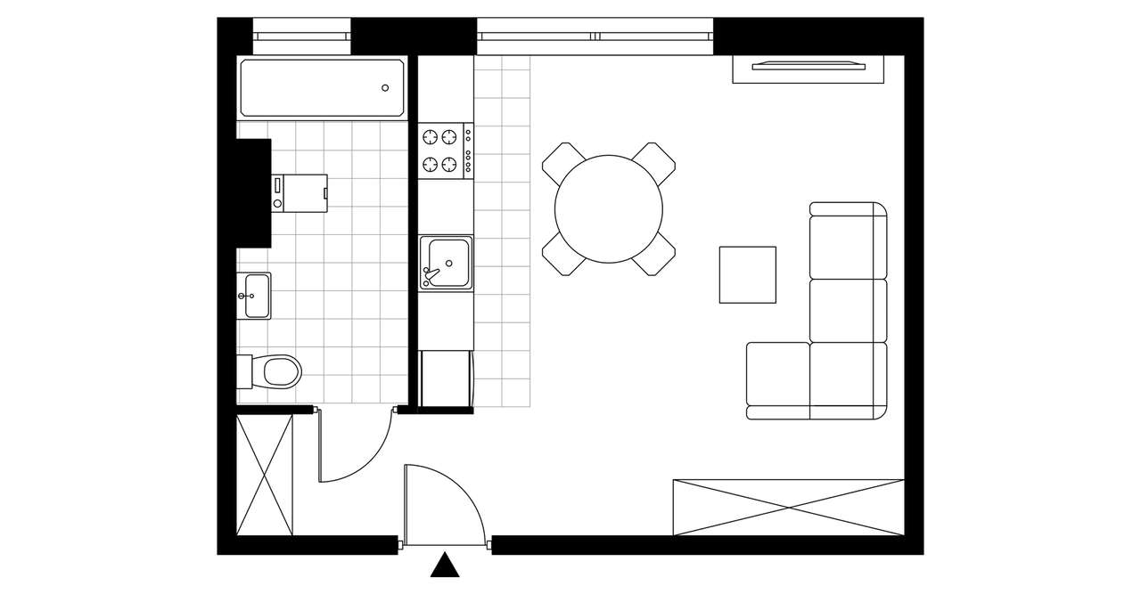 1-pokojowe mieszkanie 34m2 Bez Prowizji - Pełny obrazek: 3/8