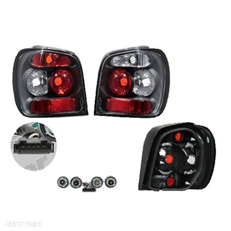 Set stopuri VW Polo (6n2) Hatchback, 10.1999-09.2001, stanga+dreapta, negru, transparent; tuning, - 1