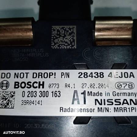 Modul radar Nissan Qashqai J11 1.6DCi 2014 | 0203300163 - 3