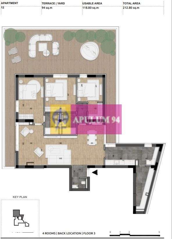 Apartament 120mp cu terasă panoramică | Strada Licurg,  Armeneasca - Imagine principală: 5/5