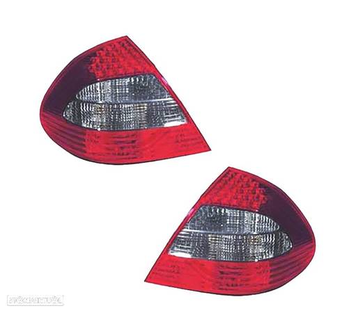 FAROLINS PARA MERCEDES E CLASSE W211 BERLINA 06-09 BRANCO LED VERMELHO - 1