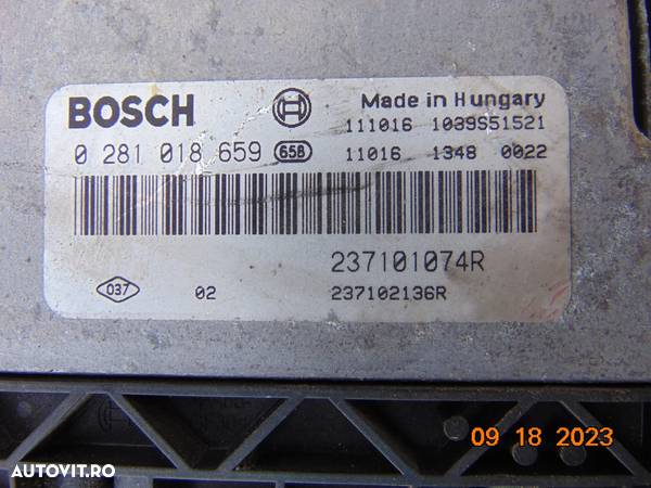 Calculator motor renault scenic 1.6dci scenic 3 grand scenic ecu 1.6 diesel 237101074r - 2