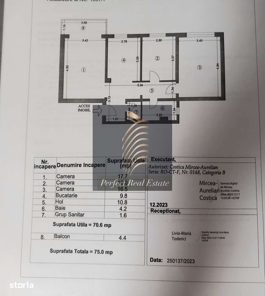Apartament 3 camere decomandat zona Dacia-7