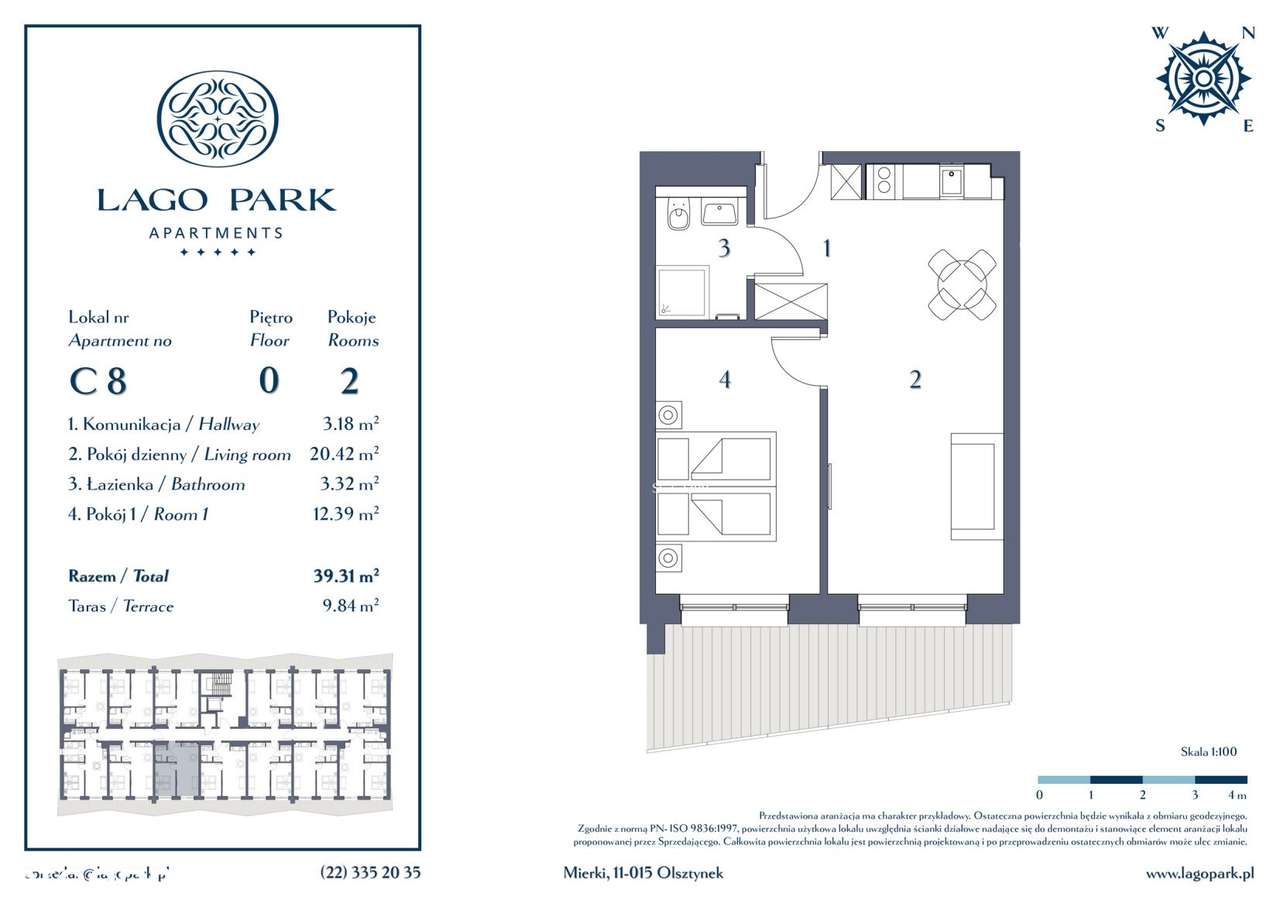 Lago Park Apartments | mieszkanie 2-pok. | C8 - Pełny obrazek: 2/7