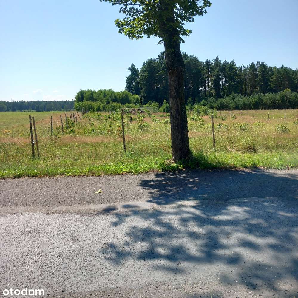Małe budowlane przy lesie, mediach, asfaltowej drodze i szumie rzeczki-7