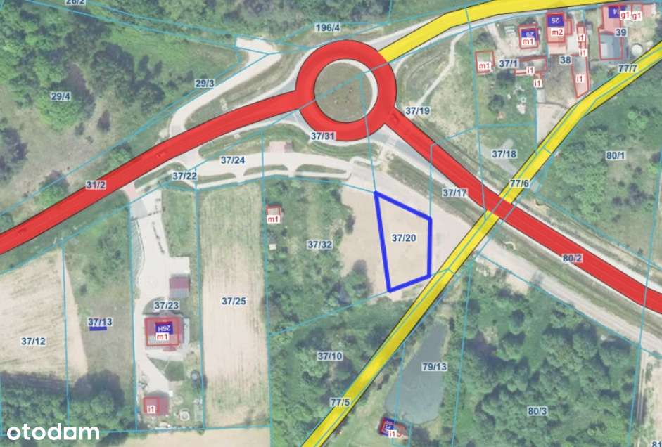 Działki usługowo-mieszkalne przy głównej drodze – Łaz, gm. Zabór-2