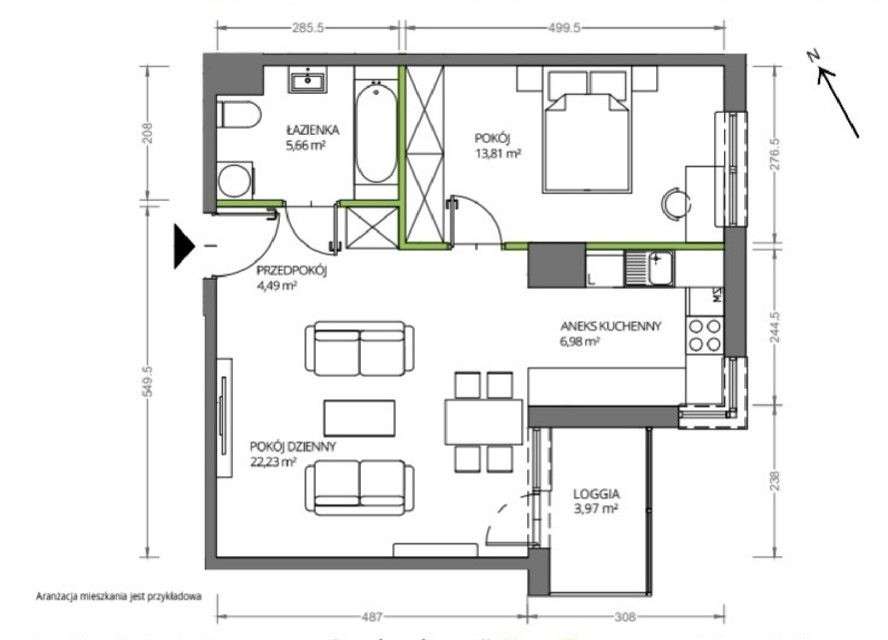2 pok. 53,17m2, Raków, 2025, Gotowe-1