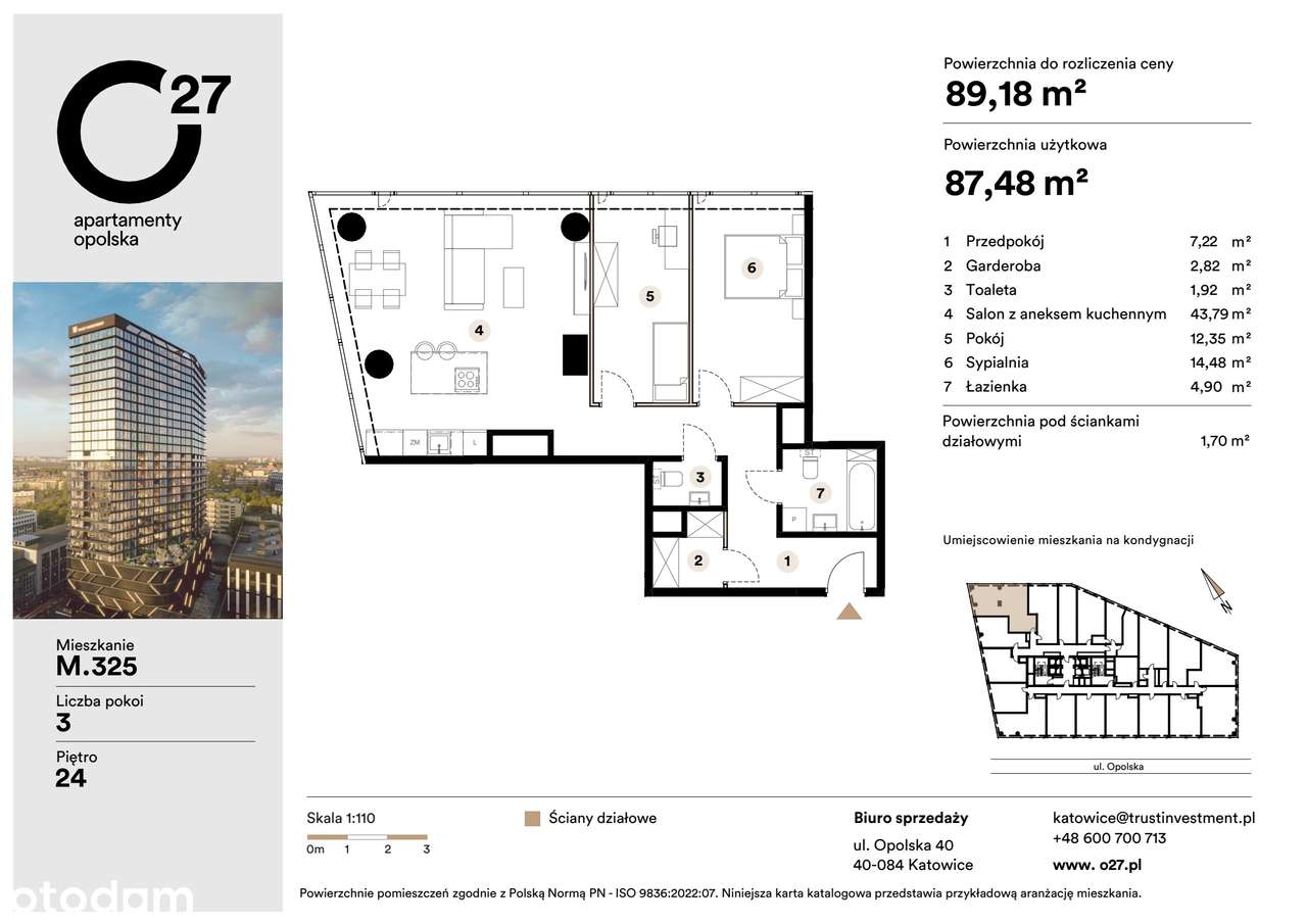 3-pokojowe mieszkanie 87m2 Bez Pośredników - Pełny obrazek: 2/10