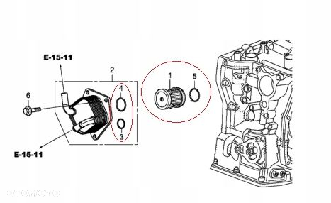 Filtr oleju CVT skrzyni automat  oringi Honda CR-V IV 2.4 - 2