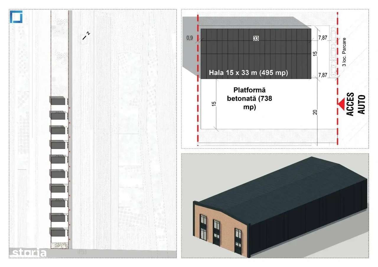 Hala Industrială Nouă 590 mp - Soluția Perfectă pentru Afacerea ta - Imagine principală: 3/7