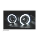 CONJUNTO DE FARÓIS PARA OPEL ASTRA G 97-04 ANGEL EYES CCFL LUZ DIURNA PRETOS - 2