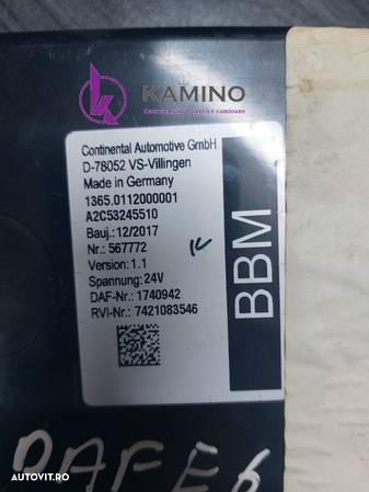 Calculator BBM DAF XF Euro 6 - 2