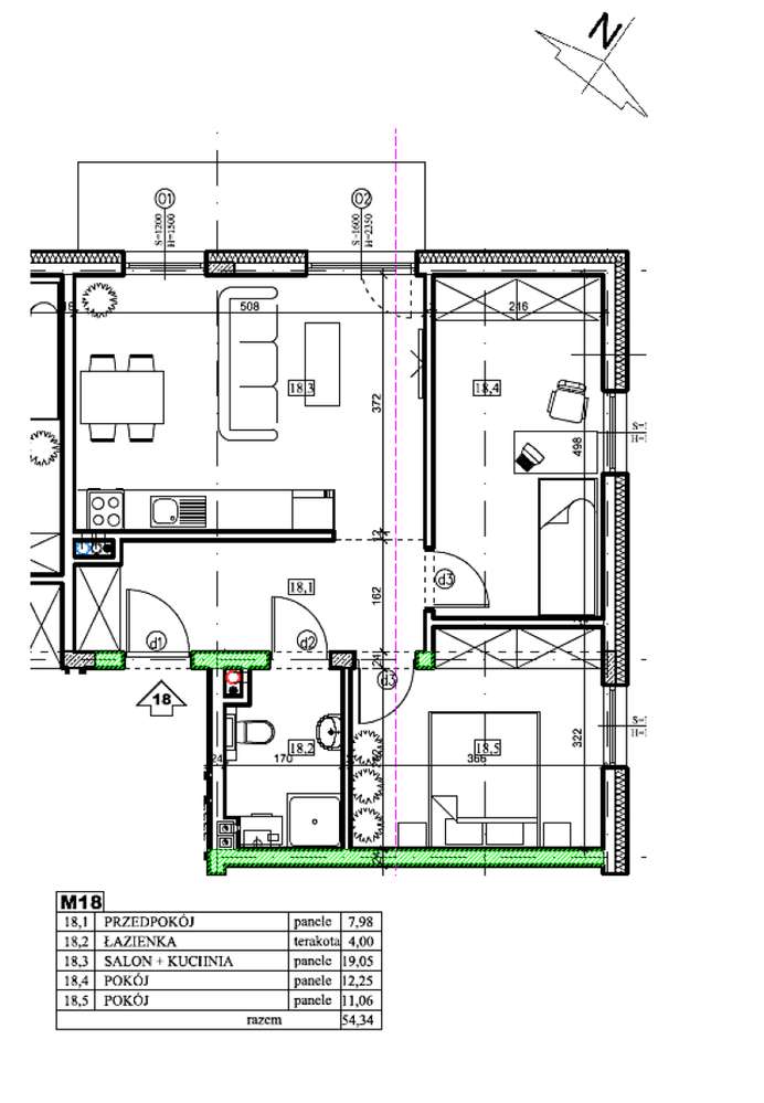 Mieszkanie Zblewo-winda, garaże podziemne, komórki - Pełny obrazek: 5/6