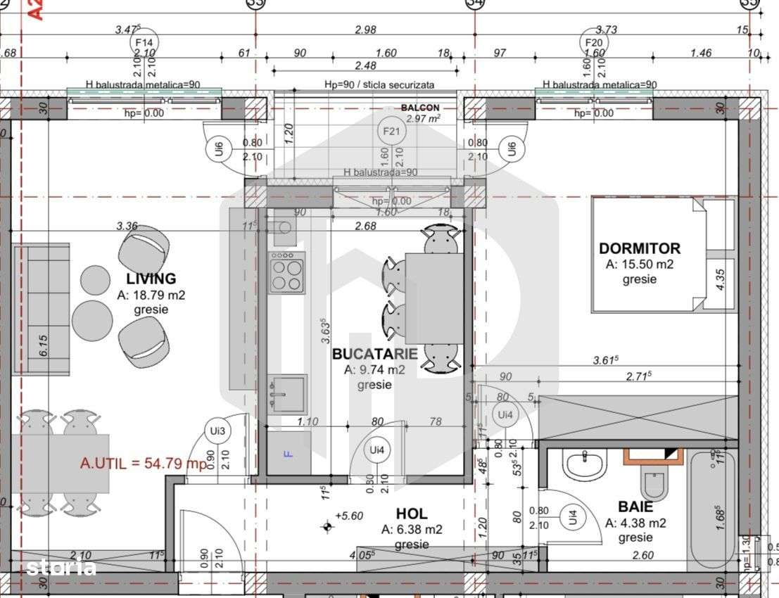Etaj 3-La cheie | Apartament 2 Camere/Doamna Stanca - Imagine principală: 2/9