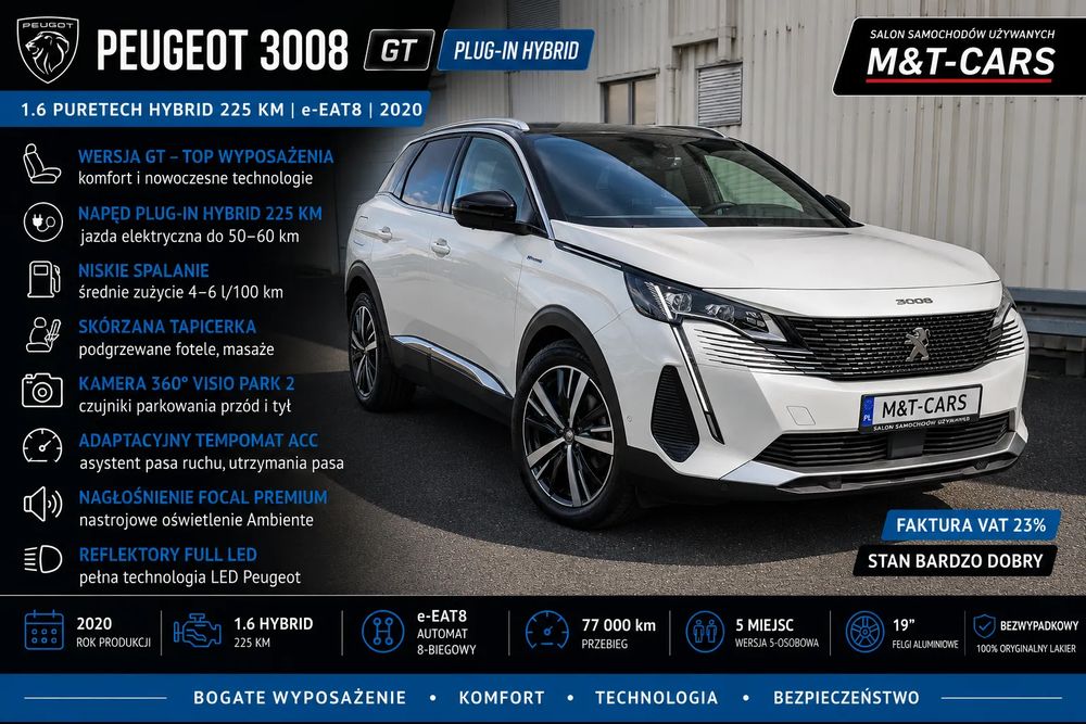 Peugeot 3008 II 1.6 PureTech HYbrid GT Line S&S EAT8 2021