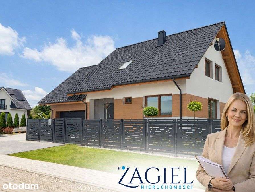Nowy, komfortowy dom 6 pokojowy z pompą ciepła i fotovoltaiką.