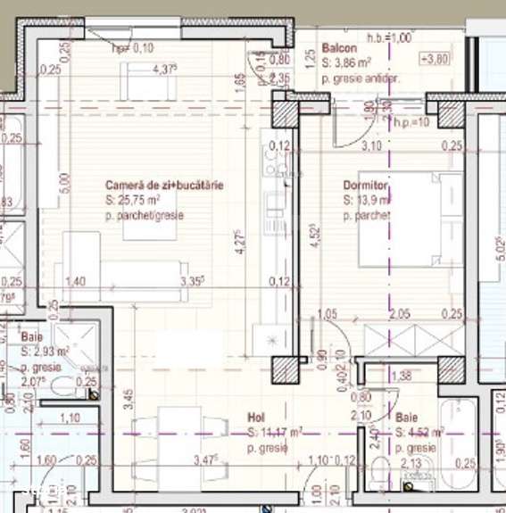 Apartament 2 camere, 55 mp + balcon 4 mp, etaj 1/3, zona Terra - Imagine principală: 2/2