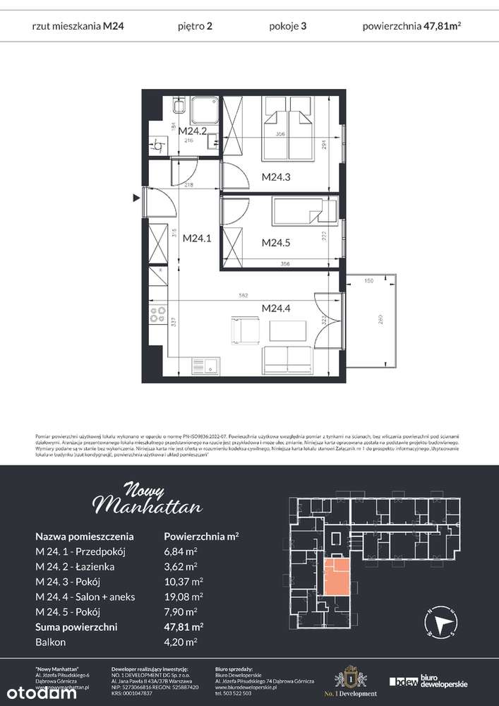Wykończone z miejscem postojowym | 3 pokoje-17